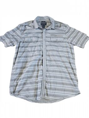 Men's American Rag XL Grey White Striped Button-Down Shirt